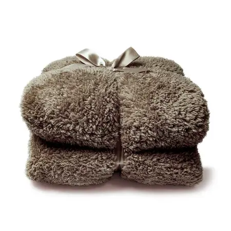 Plaid Teddy 150x200cm - Unique Living - Taupe