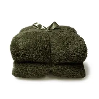 Teddy Plaid 150 x 200 cm - UNIQUE LIVING - Wintergroen