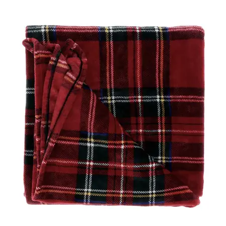 Plaid Torsten 200x150cm Geruit Rood