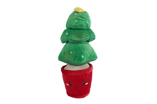 Plant Kerstboom Pluche 30cm (Rood of Goud) - afbeelding 2