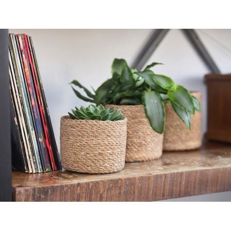 Plantenmand zeegras Stef naturel 17 cm - afbeelding 2