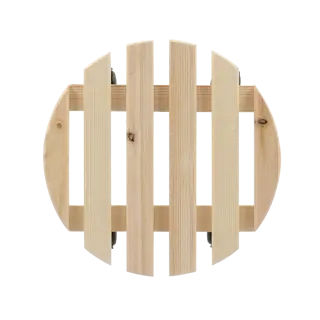 Plantentrolley rond 29x29x8cm Naturel - afbeelding 3