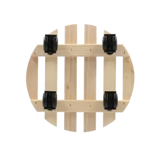 Plantentrolley rond 29x29x8cm Naturel - afbeelding 4