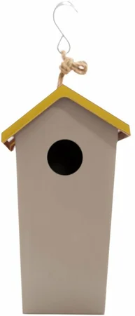 Point Virgule Vogelhuisje Bamboevezel Taupe Okergeel - afbeelding 1