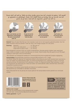 Pokon Bio Kruiden Mest 1kg - afbeelding 2