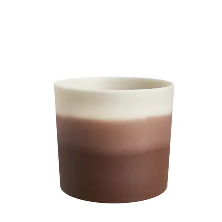 Pot Colour Gradient Rond - D16cm - Cederbruin - afbeelding 1