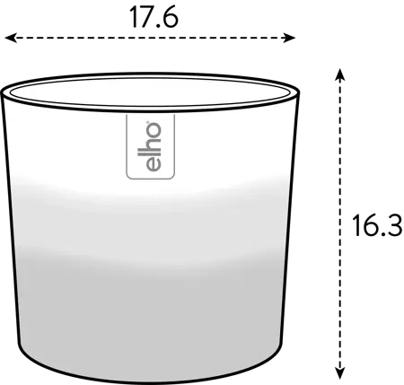 Pot Colour Gradient Rond - D18cm - Cederbruin - afbeelding 2