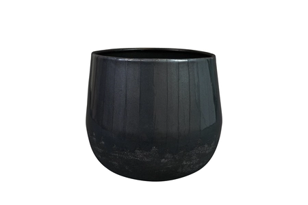 Pot Ninthe D16h16cm Metallic Grey