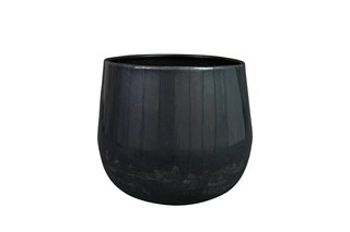 Pot Ninthe D16h16cm Metallic Grey