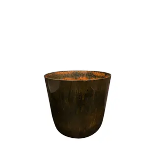 Pot Palermo D17h15cm Marble Brown - afbeelding 1
