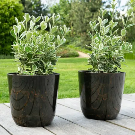 Pot Palermo D17h15cm Marble Brown - afbeelding 3