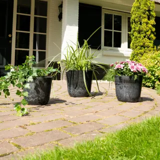 Pot Palermo D17h15cm Marble Grey - afbeelding 2