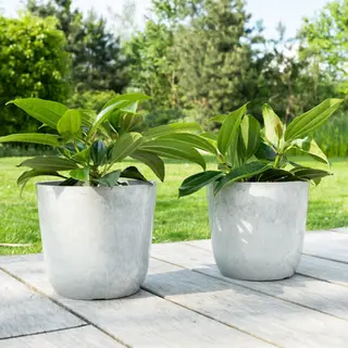 Pot Palermo D27h25cm Marble Cloud - afbeelding 2