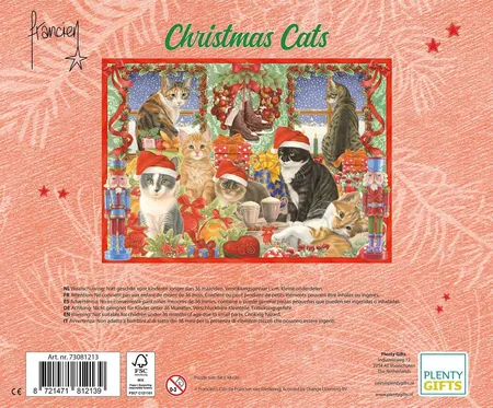 Puzzel Francien Christmas Cats - 1000 stukjes - afbeelding 3