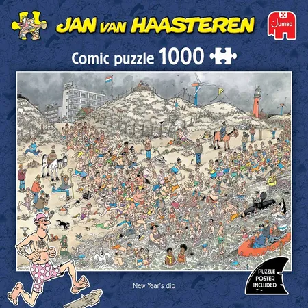 Puzzel Jan van Haasteren - New Year's Dip - 1000 stukjes - afbeelding 3