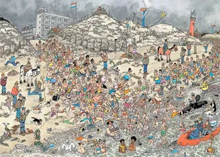 Puzzel Jan van Haasteren - New Year's Dip - 1000 stukjes - afbeelding 2