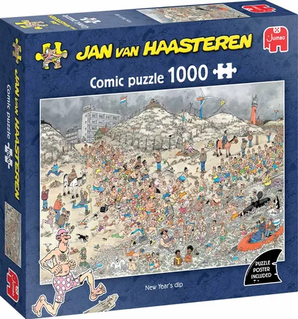 Puzzel Jan van Haasteren - New Year's Dip - 1000 stukjes - afbeelding 1