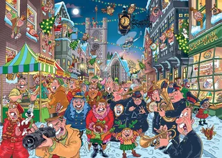 Puzzel Wasgij Christmas 12 - The Big Turn On! - 1000 stukjes - afbeelding 2