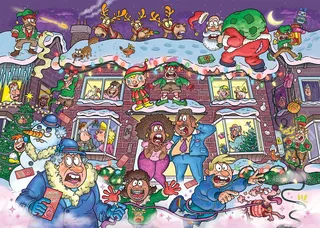 Puzzel Wasgij Christmas 22 - Niet zo’n stille nacht! - 2 x 1000 stukjes - afbeelding 3