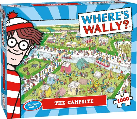 Puzzel Where's Wally The Campsite - 1000 stukjes - afbeelding 1