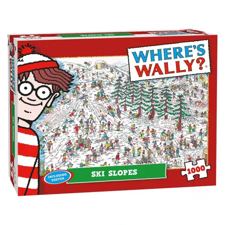 Puzzel Xms Where’s Wally? Ski Slopes - 1000 stukjes