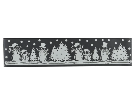 Raamdecoratie Sneeuwpoppen 58x12.5cm Wit