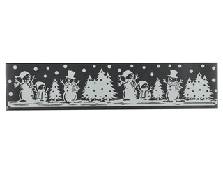 Raamdecoratie Sneeuwpoppen 58x12.5cm Wit