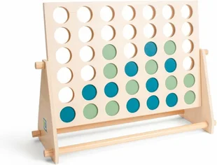 BS Toys 4 bij elkaar Spel – Groot houten strategiespel voor kinderen en volwassenen