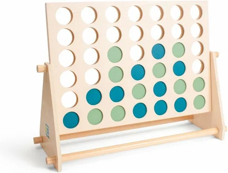 BS Toys 4 bij elkaar Spel – Groot houten strategiespel voor kinderen en volwassenen