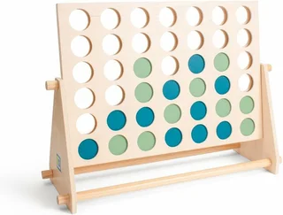 BS Toys 4 bij elkaar Spel – Groot houten strategiespel voor kinderen en volwassenen