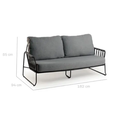 Rivera Lounge 2-seater Mountain Grey - Tierra Outdoor - afbeelding 3