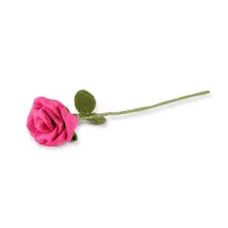 Roos Vilt Fuchsia - Handgemaakte Fairtrade Decoratie
