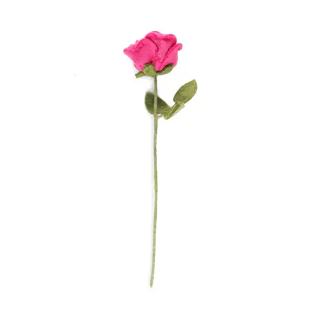Roos Vilt Fuchsia - Handgemaakte Fairtrade Decoratie - afbeelding 2