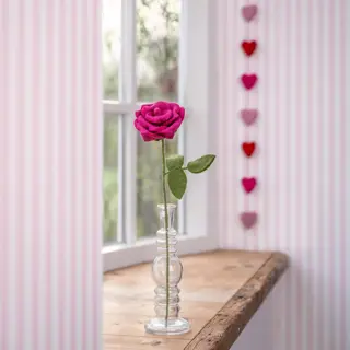 Roos Vilt Fuchsia - Handgemaakte Fairtrade Decoratie - afbeelding 3