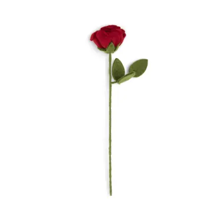 Roos Vilt Rood - Handgemaakte Fairtrade Decoratie - afbeelding 2