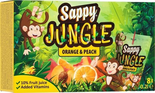 Sappy Jungle Orange & Peach 2x8-pack