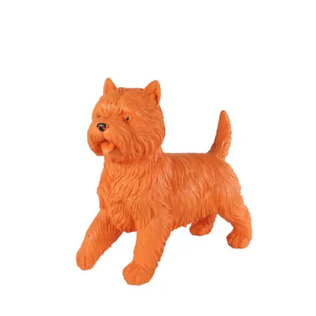 Sculptuur Cairn Terrier Polystone 38x16x35cm Oranje
