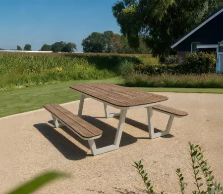 SenS-line Lazio Picknickbank Taupe 200cm - afbeelding 2
