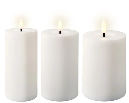 Set van 3 Ledkaarsen Wit Usb Oplaadbaar - afbeelding 1