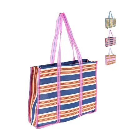 Strandtas 47×14 cm – Licht en ruim, assorti geleverd