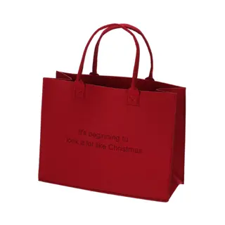 Shopper Vilt Kerst (wit, rood of groen) - afbeelding 2