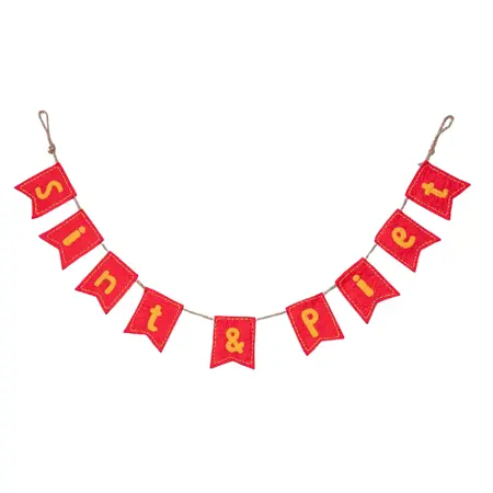 Sinterklaasslinger Vilt - Sint en Piet - Sjaal met Verhaal - afbeelding 1