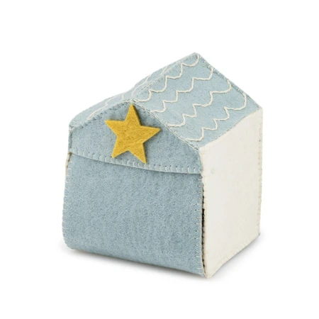 Sjaal met Verhaal Kerststal IJsblauw - afbeelding 2