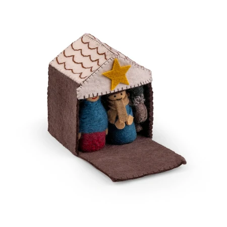 Sjaal met Verhaal Kerststal Kleur - afbeelding 2