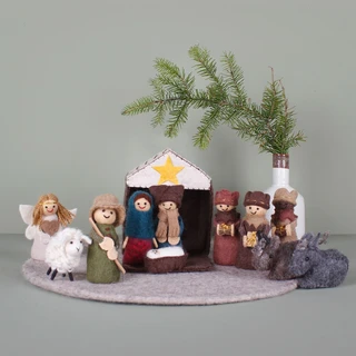 Sjaal met Verhaal Kerststal Kleur - afbeelding 3