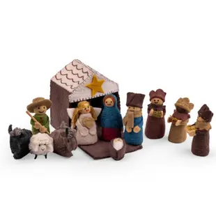 Sjaal met Verhaal Kerststal Kleur