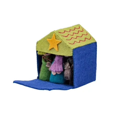 Sjaal met Verhaal Kerststal Multicolor - afbeelding 2