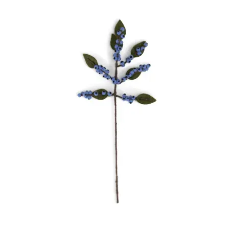 Sjaal met Verhaal Tak Vilt Bes Blauw - afbeelding 2