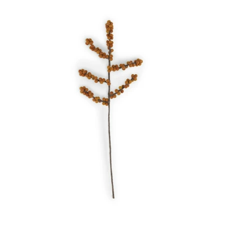 Sjaal met Verhaal Tak Vilt Bes Ilex Oranje - viltdecoratie - afbeelding 5