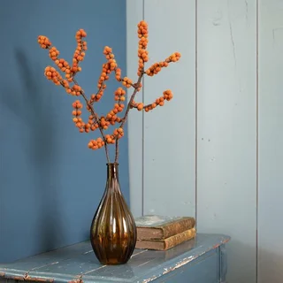 Sjaal met Verhaal Tak Vilt Bes Ilex Oranje - viltdecoratie - afbeelding 4